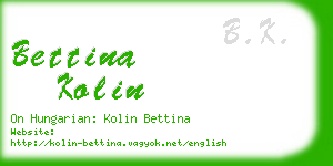 bettina kolin business card